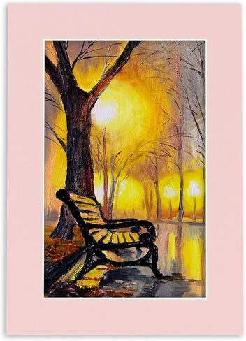 5x7 Mat for 8x10 Frame - Precut Mat Board Acid-Free Soft Pink 5x7 Photo Matte Made to Fit a 8x10 Picture Frame, Premium Matboard for Family Photos, Show Kits, Art, Picture Framing, Pack of 1 Mat in Kuwait