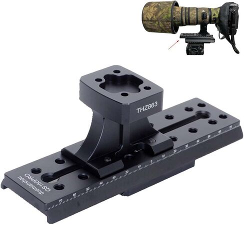 iShoot Lens Collar Foot Stand Tripod Mount Ring Base Compatible with Nikon Z 400mm f/2.8 TC VR S, Z 600mm f/4 TC VR S, Z 800mm f/6.3 VR S, Support Bracket Compatible with Manfrotto Sachtler Fluid Head in Saudi Arabia