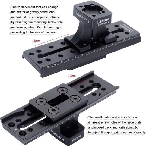 iShoot Lens Collar Foot Stand Tripod Mount Ring Base Compatible with Nikon Z 400mm f/2.8 TC VR S, Z 600mm f/4 TC VR S, Z 800mm f/6.3 VR S, Support Bracket Compatible with Manfrotto Sachtler Fluid Head in Saudi Arabia
