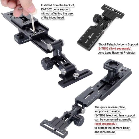 iShoot Lens Collar Foot Stand Tripod Mount Ring Base Compatible with Nikon Z 400mm f/2.8 TC VR S, Z 600mm f/4 TC VR S, Z 800mm f/6.3 VR S, Support Bracket Compatible with Manfrotto Sachtler Fluid Head in Saudi Arabia
