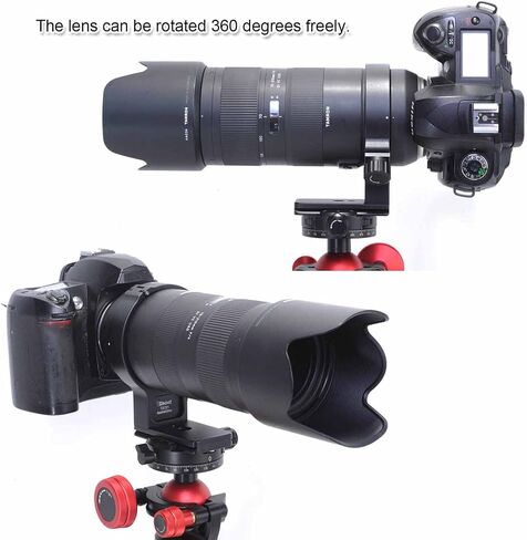 iShoot Tripod Mount Ring, Lens Collar Support Compatible with Tamron 70-210mm f/4 Di VC USD A034, Built-in Arca Fit Quick Release Plate for Arca-Swiss Tripod Head Clamp in Saudi Arabia