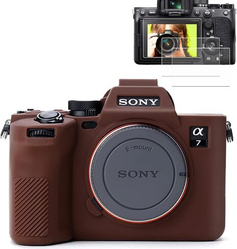 Pocoukate Camera Case for Sony Alpha 7 IV, A7M4, A7 IV Digital Camera Anti-Scratch Slim Fit Soft Cover with Screen Protector, A7IV Exclusive Accessories (not Applicable to A7R4 or A7III) - Black in Saudi Arabia