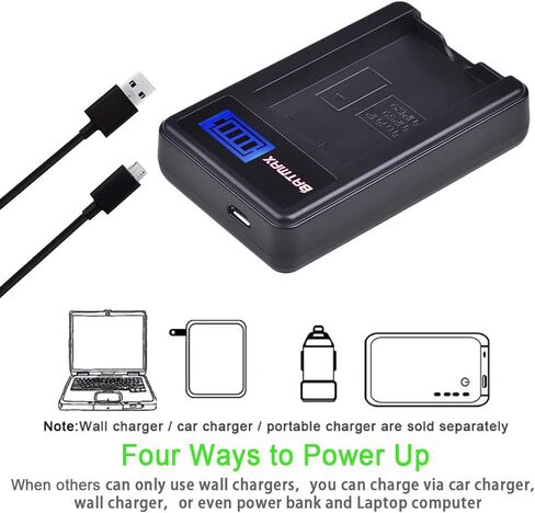 Batmax 2Pcs FNP-60 NP-60 Battery + LCD USB Charger for Fujifilm NP-60, Kodak KLIC-5000 SLB-1137 Li-20B Kodak EasyShare, One Series AZ-1, AZ-2 Camera; MX-890 11N09T MX-810 MX-880 MX-950 MX-980 Remote in Kuwait