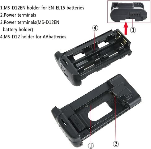 DSTE Replacement for Pro IR Remote MB-D12 Vertical Battery Grip + 2X EN-EL15 Compatible Nikon D800 D810 D800E D800S D810A SLR Digital Camera in Saudi Arabia
