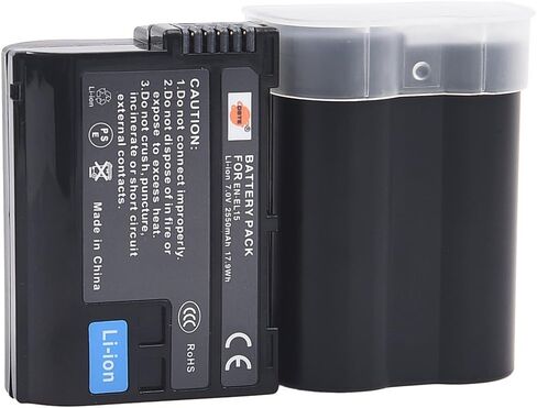 مقبض بطارية عمودي DSTE Pro MB-D14 + 2X EN-EL15 متوافق مع كاميرا Nikon D610 D600 SLR الرقمية in Saudi Arabia