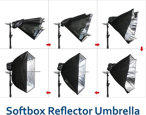Linco Pheno Studio Lighting Studio Softbox Umbrella Reflector (3 in 1) Photography 9x10 feet Backdrop Stand Kit with 3 Color Muslin & Clamps in Saudi Arabia