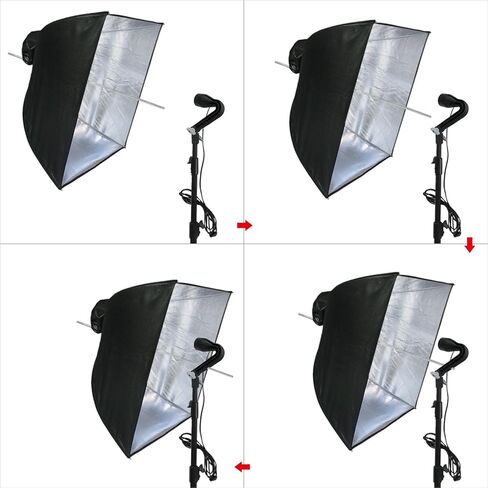 Linco Pheno Studio Lighting Studio Softbox Umbrella Reflector (3 in 1) Photography 9x10 feet Backdrop Stand Kit with 3 Color Muslin & Clamps in Saudi Arabia