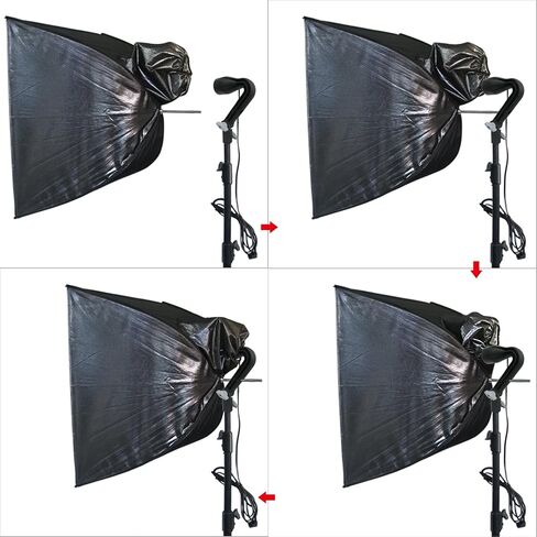 Linco Pheno Studio Lighting Studio Softbox Umbrella Reflector (3 in 1) Photography 9x10 feet Backdrop Stand Kit with 3 Color Muslin & Clamps in Saudi Arabia