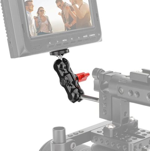 SZRIG Mini Ball Head Holder Support with Long Extended 1/4"-20 Thread Screw for Camera Acessories(Red) in Saudi Arabia