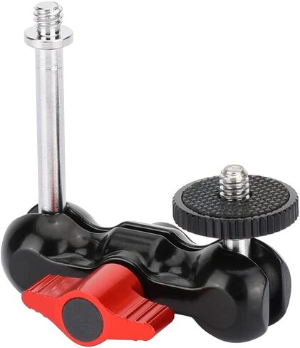 SZRIG Mini Ball Head Holder Support with Long Extended 1/4"-20 Thread Screw for Camera Acessories(Red) in Saudi Arabia