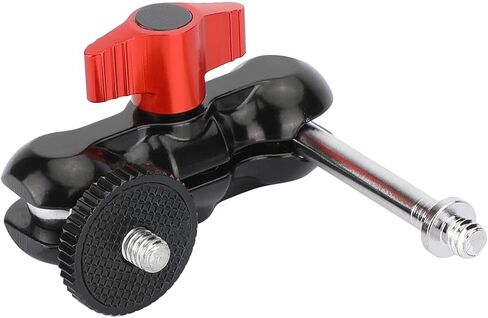 SZRIG Mini Ball Head Holder Support with Long Extended 1/4"-20 Thread Screw for Camera Acessories(Red) in Saudi Arabia
