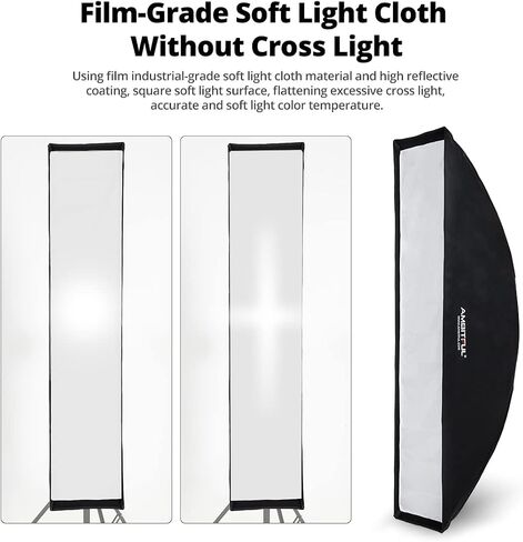 AMBITFUL 35x160cm 14"x63" Honeycomb Grid Rectangular Softbox for Photo Strobe Studio Flash Softbox Bowens Mount (2PCS) in Saudi Arabia