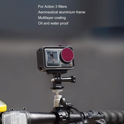 فلتر ND متوافق مع DJI Action 3، زجاج بصري عالي الدقة، إطار من سبائك الألومنيوم مع طلاء متعدد الطبقات، ملحقات كاميرا الحركة (ND8) in Kuwait