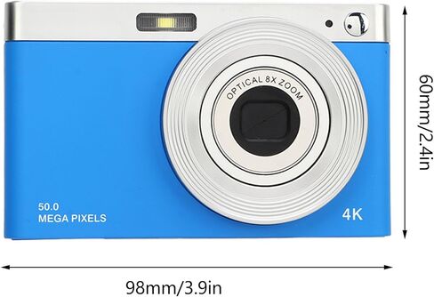 كاميرا رقمية، 50 ميجابكسل 4K 2.88 بوصة FHD 1080P كاميرا رقمية للأطفال، كاميرا فيديو للأطفال، تقريب رقمي 16X مدمج في ضوء التعبئة، كاميرا تسجيل فيديو صغيرة محمولة للسفر (وردي) in Kuwait