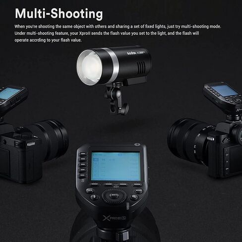 Godox XProII-S TTL Wireless Flash Trigger for Sony Cameras,2.4G 1/8000s HSS,Bluetooth Connection,TCM Instant Conversion,Updated Quick-Release Lock,16 Groups and 32 Channels(XProII-S) in Saudi Arabia