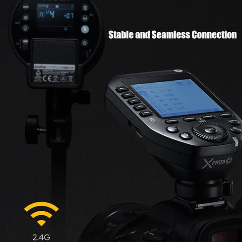 Godox XProII XProII-C XProIIC Flash Trigger for Canon, Godox Flash Wireless Transmitter TTL 2.4G HSS 1/8000S Bluetooth Connection, Large Screen Trigger for Canon EOS Cameras(XPro XPro-C Upgraded) in Saudi Arabia
