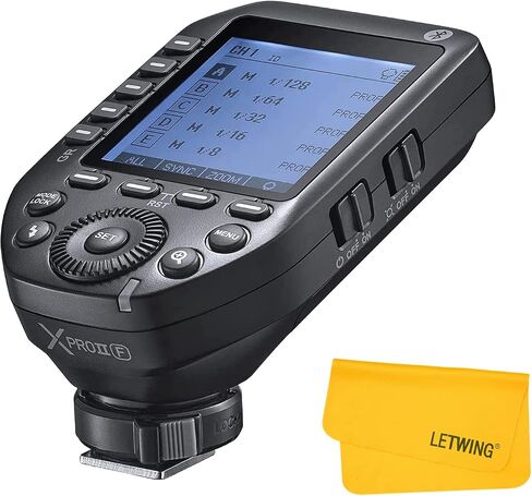 Godox XProII-F XProIIF TTL Wireless Flash Trigger for Fuji Cameras, 2.4G Wireless Flash Transmitter HSS 1/8000S, Bluetooth Connection, TCM Transform Function, New Hotshoe Locking, Large LCD Display in Saudi Arabia