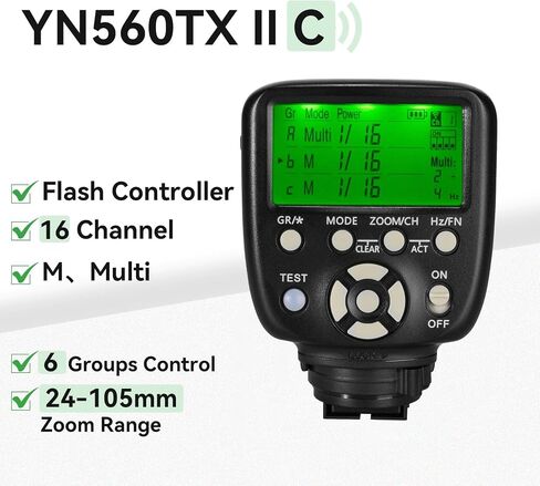 YONGNUO Upgraded YN560-TX II LCD Flash Trigger Remote Controller, for Canon and YN560IV/III YN660 with Wake-up Function for Canon Cameras in Saudi Arabia