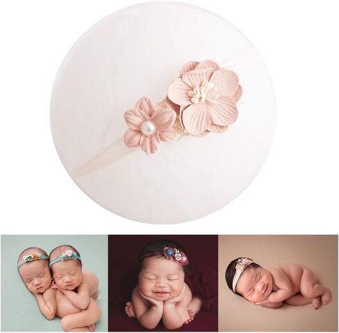 Zeroest Baby Photography Props Headband Newborn Girl Hair Accessories Photo Shoot Outfits Infant Flower Headdress in Saudi Arabia