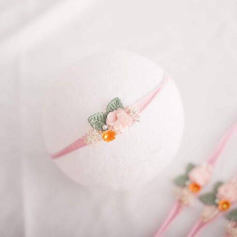 Zeroest Baby Photography Props Headband Newborn Girl Hair Accessories Photo Shoot Outfits Infant Flower Headdress in Kuwait