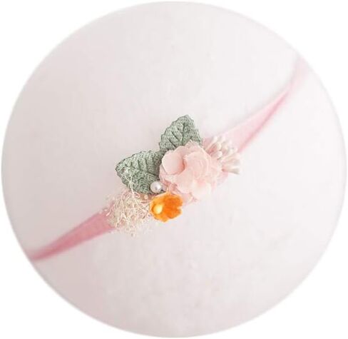Zeroest Baby Photography Props Headband Newborn Girl Hair Accessories Photo Shoot Outfits Infant Flower Headdress in Kuwait