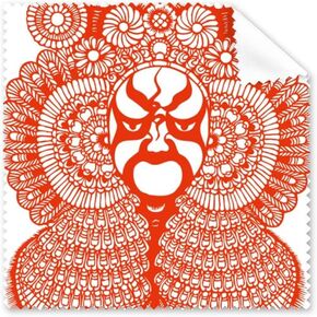 Red Paper-Cut Art Chinese Opera Head Cleaning Cloth Phone Screen Glasses Cleaner 5pcs in Kuwait