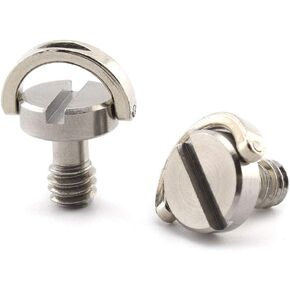 1/4"-20 D-Ring Camera Fixing Screw, SDTC Tech 2 Pack D Shaft Quick Release Plate Mounting Screws 10mm Length for Camera Tripod/Monopod (Stainless Steel) in Saudi Arabia