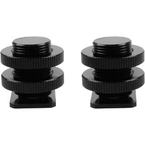 Foto&Tech 2 Pieces 5/8-27 Inch Tripod All Metal Tripod Screw to Hot Shoe/Cold Shoe Adapter in Kuwait