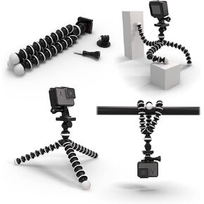 Digicharge 10‘’ Octopus Flexible Tripod Camera + Action Cam Mount Stand, Compatible with GoPro Lit Hero, Hero13 Max 2 Hero12 13 12 11 Mini 10 9 8 Fusion DJI Osmo Action 5 Akaso Brave Apeman Cam in Kuwait