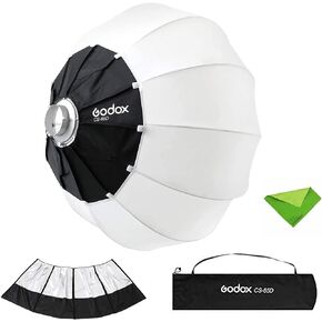 Godox CS-85D 85 سم Lantern Softbox Soft Light Modifier مع تنورة تظليل عاكسة + حقيبة حمل، ناشر Softbox سريع الإعداد، متوافق مع Godox Bowens Mount Studio Flash LED Video Light in Kuwait