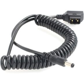 Anton-Bauer D Tap to DC 5.5X 2.5mm Right Angle Coiled Power Supply Cable for DSLR Rig BlackMagic Cameras SmallHD DP6-SDI DP6-SLR Monitor (Right Angle DC2.5)