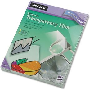 غشاء شفاف للكتابة من ابولو WO100CB مقاس الرسالة، شفاف، 100/صندوق in Kuwait