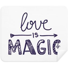 Love is Magic Cute Quote Style Cleaning Cloth Screen Cleaner 2pcs Suede Fabric in Kuwait