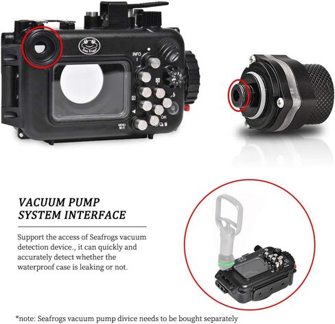 Sea frogs Compatible with Olympus TG-5/TG-6 Aluminium Underwater Camera Housing 328 Feet / 100 Metres Waterproof Housing Waterproof Quality IPX8 Black in Saudi Arabia