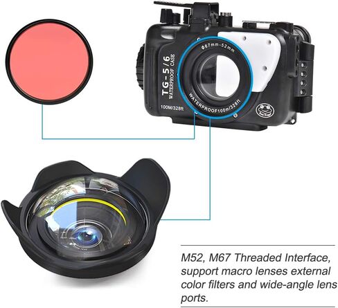 Sea frogs Compatible with Olympus TG-5/TG-6 Aluminium Underwater Camera Housing 328 Feet / 100 Metres Waterproof Housing Waterproof Quality IPX8 Black in Saudi Arabia