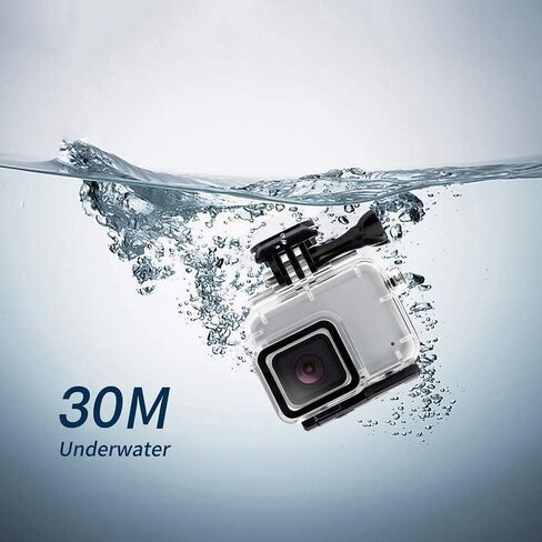 FitStill 148FT/45M Waterproof Housing Case Only for Go Pro Hero 7 White & Silver, Protective Underwater Dive Case Shell Bracket Mount for Go Pro Hero 7 White & Silver Action Camera Accessories in Saudi Arabia