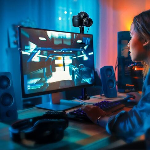 حامل كاميرا مكتب تركيب، حامل خفيف قابل للتعديل، 32.5-60.48 سم، حامل خفيف من الألومنيوم مع رأس برغي 1/4 بوصة لإضاءة الحلقة، ضوء الفيديو، كاميرا دي اس ال ار، إضاءة لوحة in Saudi Arabia