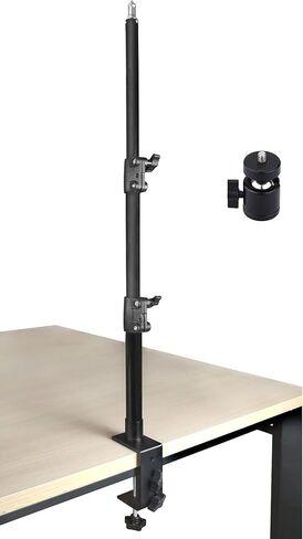 Desktop Stand - 12.0-19.5 inch Adjustable Camera Desk Mount with 360° Rotatable Ball Head & 1/4" Screw Tip - Upgraded Version in Saudi Arabia