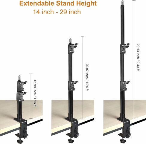 Desktop Stand - 12.0-19.5 inch Adjustable Camera Desk Mount with 360° Rotatable Ball Head & 1/4" Screw Tip - Upgraded Version in Saudi Arabia
