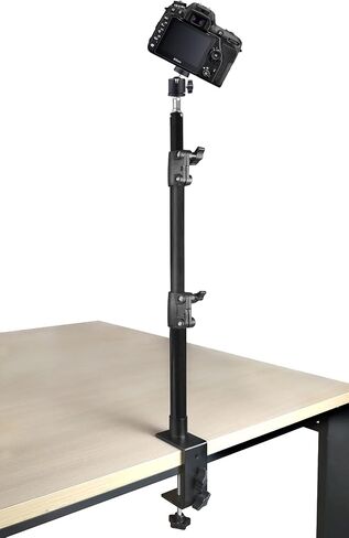 Desktop Stand - 12.0-19.5 inch Adjustable Camera Desk Mount with 360° Rotatable Ball Head & 1/4" Screw Tip - Upgraded Version in Saudi Arabia
