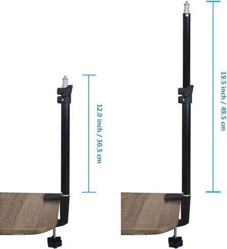 Desktop Stand - 12.0-19.5 inch Adjustable Camera Desk Mount with 360° Rotatable Ball Head & 1/4" Screw Tip - Upgraded Version in Saudi Arabia