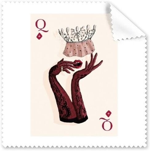 Playing Cards Diamond Q Pattern Cleaning Cloth Phone Screen Glasses Cleaner 5pcs in Kuwait