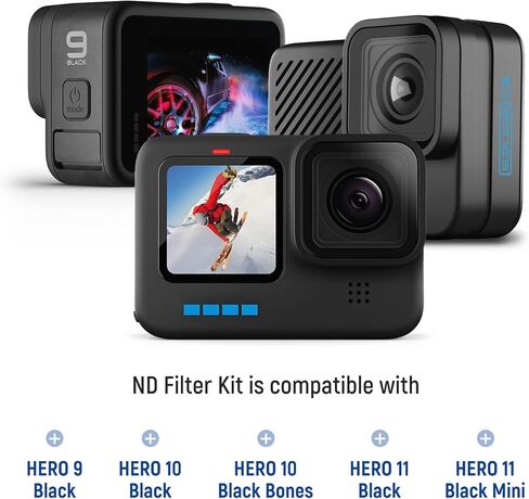 مجموعة مرشحات ND مكونة من 4 قطع من NEEWER متوافقة مع GoPro Hero 11 10 9، ND4/ND8/ND16/ND32 مرشحات عدسات محايدة متعددة الطبقات، زجاج بصري عالي الدقة/إطار ذهبي من الألومنيوم للطيران in Kuwait