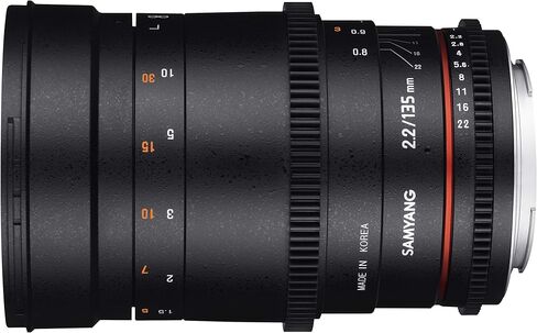 عدسة تليفوتو برايم SYDS135M-N VDSLR II 135 ملم f/2.2-22 لكاميرات نيكون اف ماونت الرقمية اس ال ار من ساميانغ in Saudi Arabia