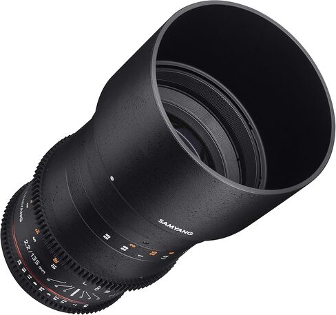 عدسة تليفوتو برايم SYDS135M-N VDSLR II 135 ملم f/2.2-22 لكاميرات نيكون اف ماونت الرقمية اس ال ار من ساميانغ in Saudi Arabia