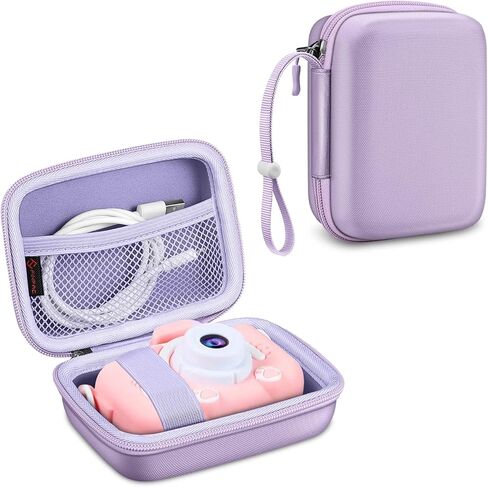 حافظة كاميرا Fintie للأطفال متوافقة مع Seckton/GKTZ/WOWGO/OMZER/Suncity/Agoigo/Orlife/Rindol/Unicorn Toys كاميرا رقمية وكاميرا فيديو، حقيبة حمل صلبة مع جيب داخلي، Spring Bloom in Kuwait
