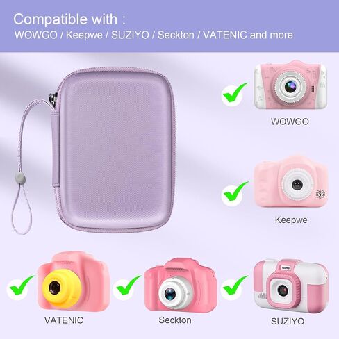 حافظة كاميرا Fintie للأطفال متوافقة مع Seckton/GKTZ/WOWGO/OMZER/Suncity/Agoigo/Orlife/Rindol/Unicorn Toys كاميرا رقمية وكاميرا فيديو، حقيبة حمل صلبة مع جيب داخلي، Spring Bloom in Kuwait
