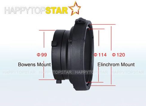 Bowens to Elinchrom Mount Speedring Speeding Ring Adapter Adaptor Converter for Studio Flash Strobe Light in Saudi Arabia
