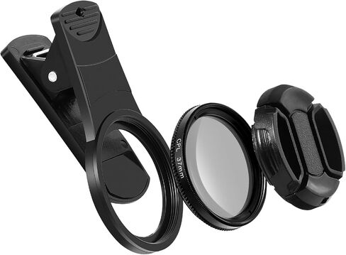 UKCOCO Phone Camera Lens- Professional Photography Lens for Smartphone Clip- On CPL Filter Lens, 37mm Polarizing Filter Circular Polarizer Compatible with, Android Smartphones in Saudi Arabia