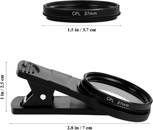 UKCOCO Phone Camera Lens- Professional Photography Lens for Smartphone Clip- On CPL Filter Lens, 37mm Polarizing Filter Circular Polarizer Compatible with, Android Smartphones in Saudi Arabia